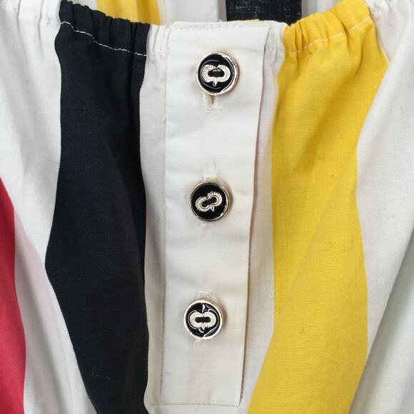 Caroline Constas Bardot Off Shoulder Striped Voile Maxi Dress - Picture 4 of 7